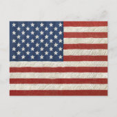 Carte Postale Drapeau artistique américain - Art esquissé à la m (Devant)