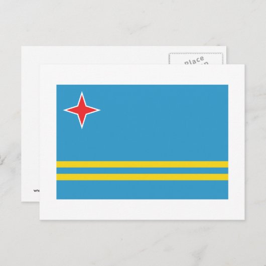 Carte Postale Drapeau Aruba (Devant / Derrière)