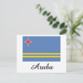 Carte Postale Drapeau Aruba (Debout devant)