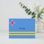 Carte Postale Drapeau Aruba Custom Design (Debout devant)