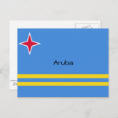 Carte Postale Drapeau Aruba Custom Design (Devant / Derrière)