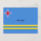 Carte Postale Drapeau Aruba Custom Design (Devant)