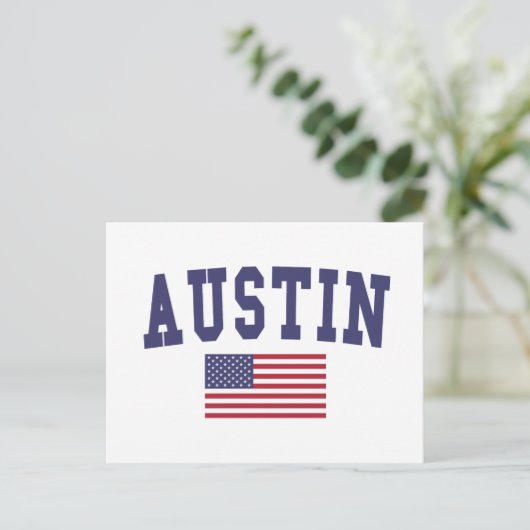 Carte Postale Drapeau Austin US (Debout devant)