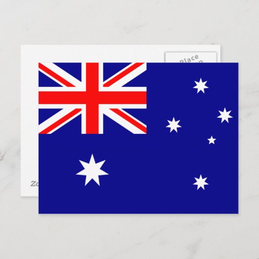 Carte postale drapeau Australie (Devant / Derrière)