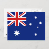 Carte postale drapeau Australie (Devant / Derrière)