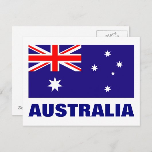 Carte Postale Drapeau australien (Devant / Derrière)