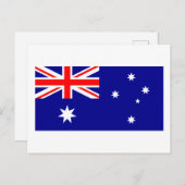 Carte postale drapeau australien (Devant / Derrière)