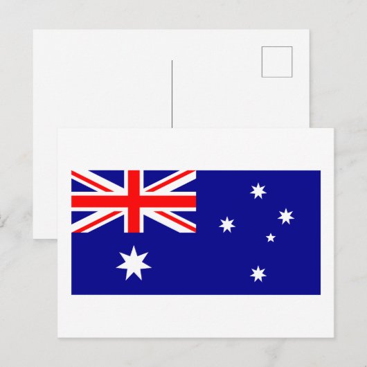 Carte postale drapeau australien (Devant / Derrière)