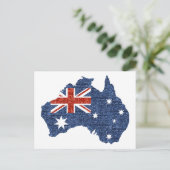 Carte Postale drapeau australien à paillettes (Debout devant)
