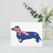 Carte Postale Drapeau australien Dachshund (Debout devant)