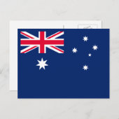 Carte Postale Drapeau australien, Drapeau de l'Australie (Devant / Derrière)