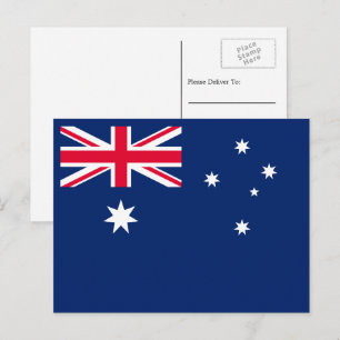 Carte Postale Drapeau australien, Drapeau de l'Australie