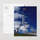 Carte Postale Drapeau australien, Parlement, Canberra, acte (Devant / Derrière)