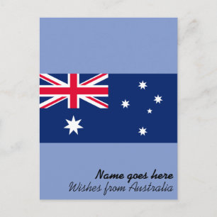 Carte Postale Drapeau Australien Personnalisable Vacances/Fêtes