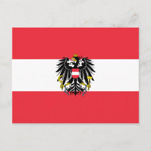 Carte Postale Drapeau Autriche