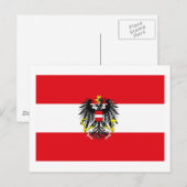 Carte postale drapeau Autriche (Devant / Derrière)