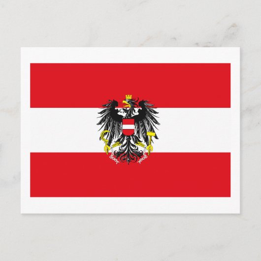 Carte postale drapeau Autriche (Devant)