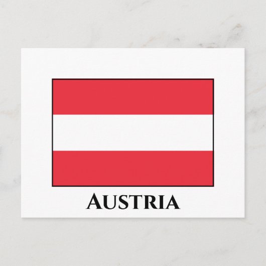 Carte Postale Drapeau Autriche (Autriche) (Devant)