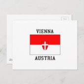 Carte Postale Drapeau Autriche de Vienne (Devant / Derrière)