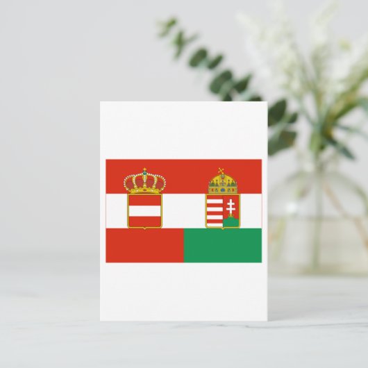 Carte Postale Drapeau Autriche-Hongrie (1869-1918) (Debout devant)
