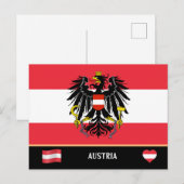 Carte Postale Drapeau autrichien & Voyage de pays autrichien / A (Devant / Derrière)