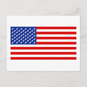 Carte Postale Drapeau avec des os de chien