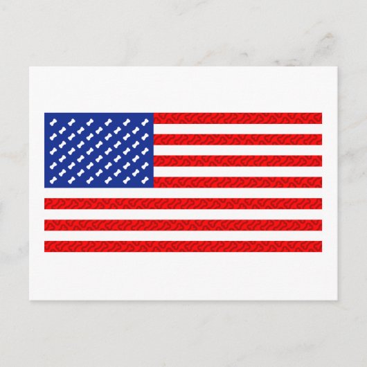 Carte Postale Drapeau avec des os de chien (Devant)