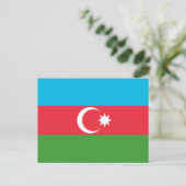 Carte Postale Drapeau azerbaïdjanais, Drapeau de l'Azerbaïdjan (Debout devant)