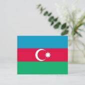 Carte Postale Drapeau azerbaïdjanais patriotique (Debout devant)