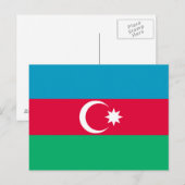 Carte Postale Drapeau azerbaïdjanais patriotique (Devant / Derrière)