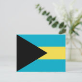 Carte Postale Drapeau bahaméen (Debout devant)