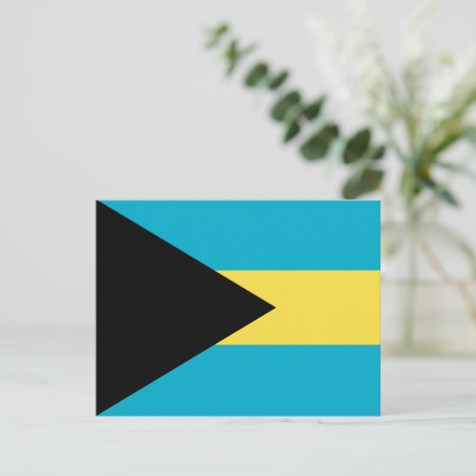 Carte Postale Drapeau bahaméen (Debout devant)