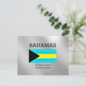 Carte Postale Drapeau bahaméen et devise (Debout devant)