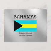 Carte Postale Drapeau bahaméen et devise (Devant)