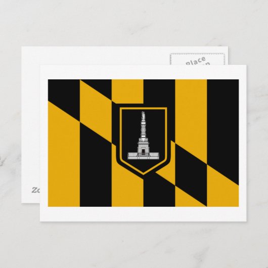 Carte Postale Drapeau Baltimore (Devant / Derrière)
