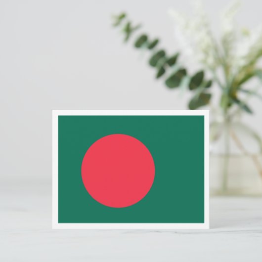 Carte Postale Drapeau bangladais, Drapeau du Bangladesh (Debout devant)