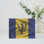 Carte Postale Drapeau Barbade (Debout devant)