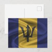 Carte Postale Drapeau Barbade (Devant / Derrière)
