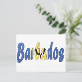 Carte Postale Drapeau Barbade (Debout devant)