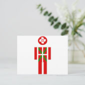 Carte Postale Drapeau basque de Garçon Euskadi (Debout devant)