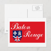 Carte postale Drapeau Baton Rouge (Devant / Derrière)