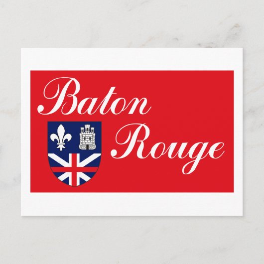 Carte postale Drapeau Baton Rouge (Devant)