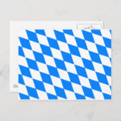 Carte Postale Drapeau bavarois - Bayerische Flagge (Devant / Derrière)