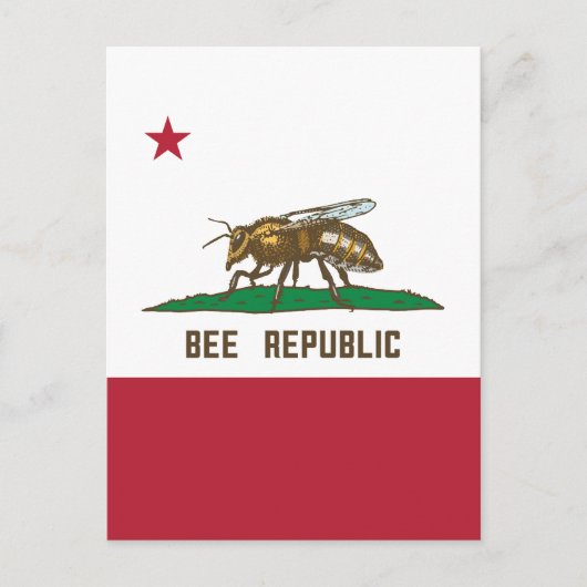 Carte Postale Drapeau Bee Republic (Devant)