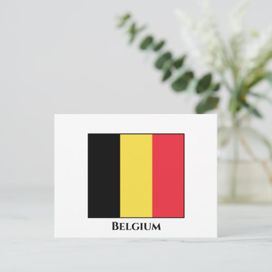 Carte Postale Drapeau belge (Debout devant)