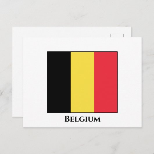 Carte Postale Drapeau belge (Devant / Derrière)