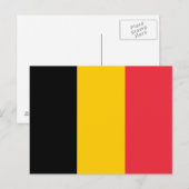 Carte postale Drapeau Belgique (Devant / Derrière)