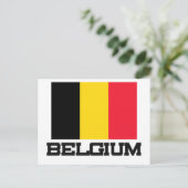 Carte Postale Drapeau Belgique (Debout devant)