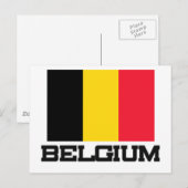 Carte Postale Drapeau Belgique (Devant / Derrière)