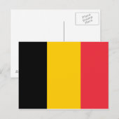 Carte Postale Drapeau Belgique (Devant / Derrière)